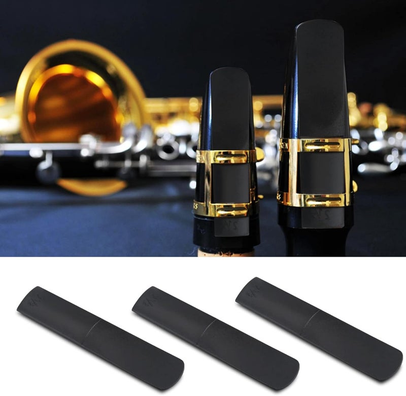 POCREATION Plastic Alto Saxophone Reeds, 3pcs Plastic Alto Saxophone Mouthpiece Reeds 2.5 Parts Repairs Accessory Black - Image 2